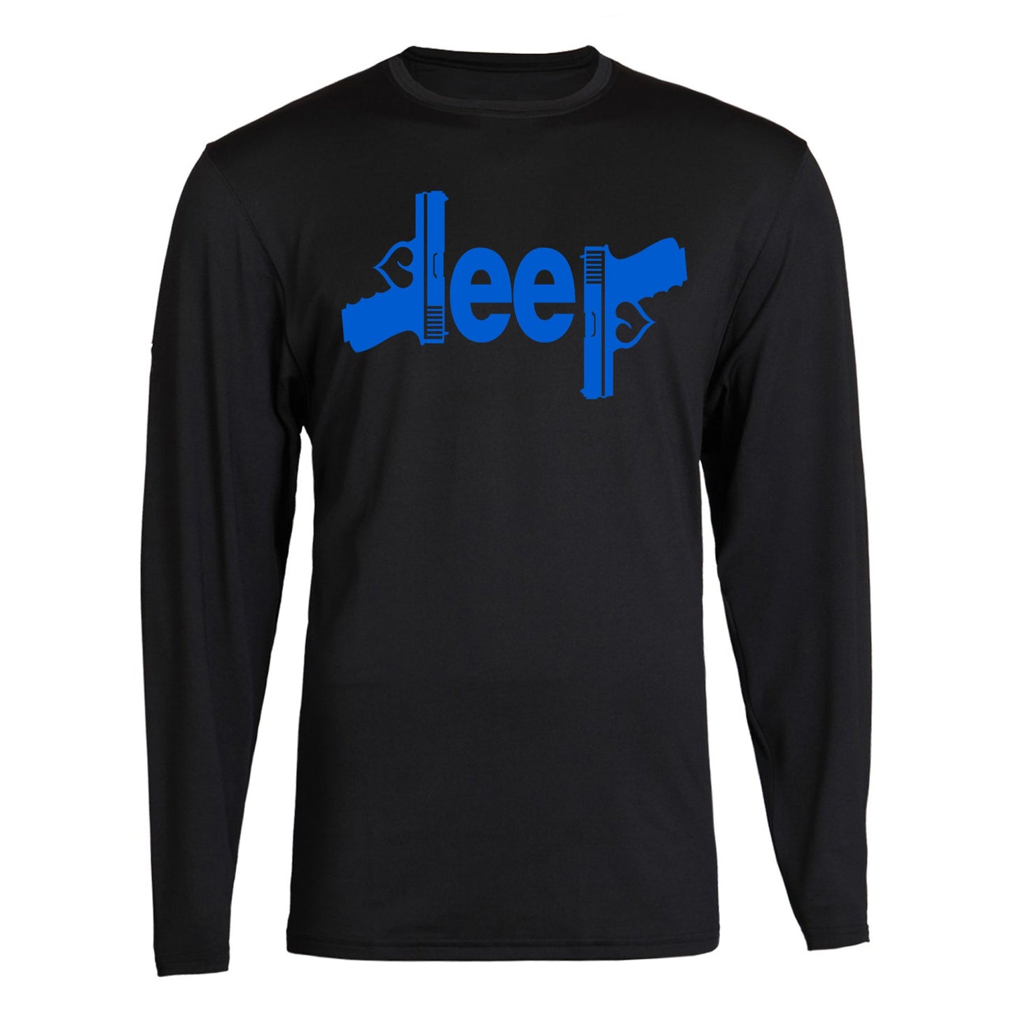 Blue Jeep Gun Tee 4x4 /// Off Road S to 2XL Long Sleeve