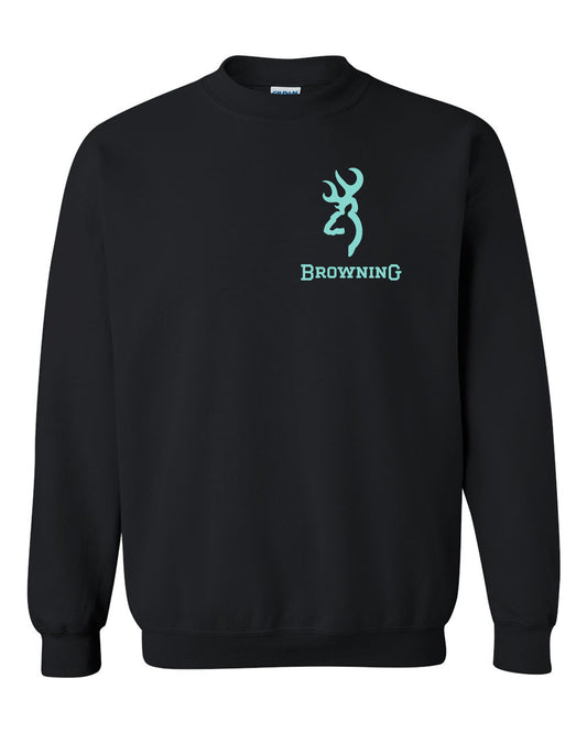 Browning Color Design Black Unisex Crewneck Sweatshirt Tee