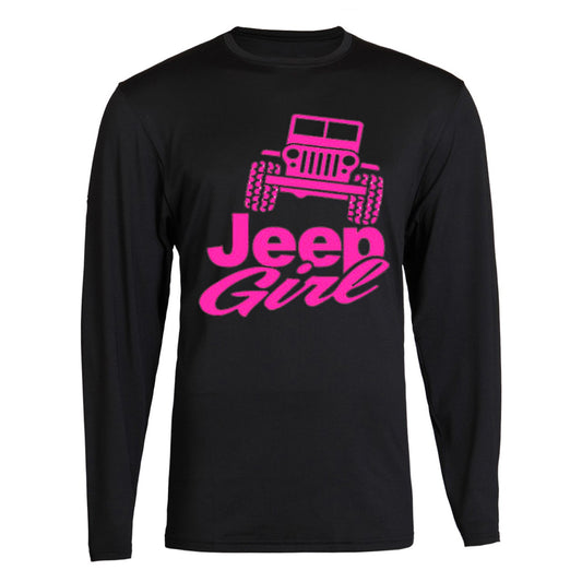Pink jeep girl tee Unisex T-Shirt Long sleeve