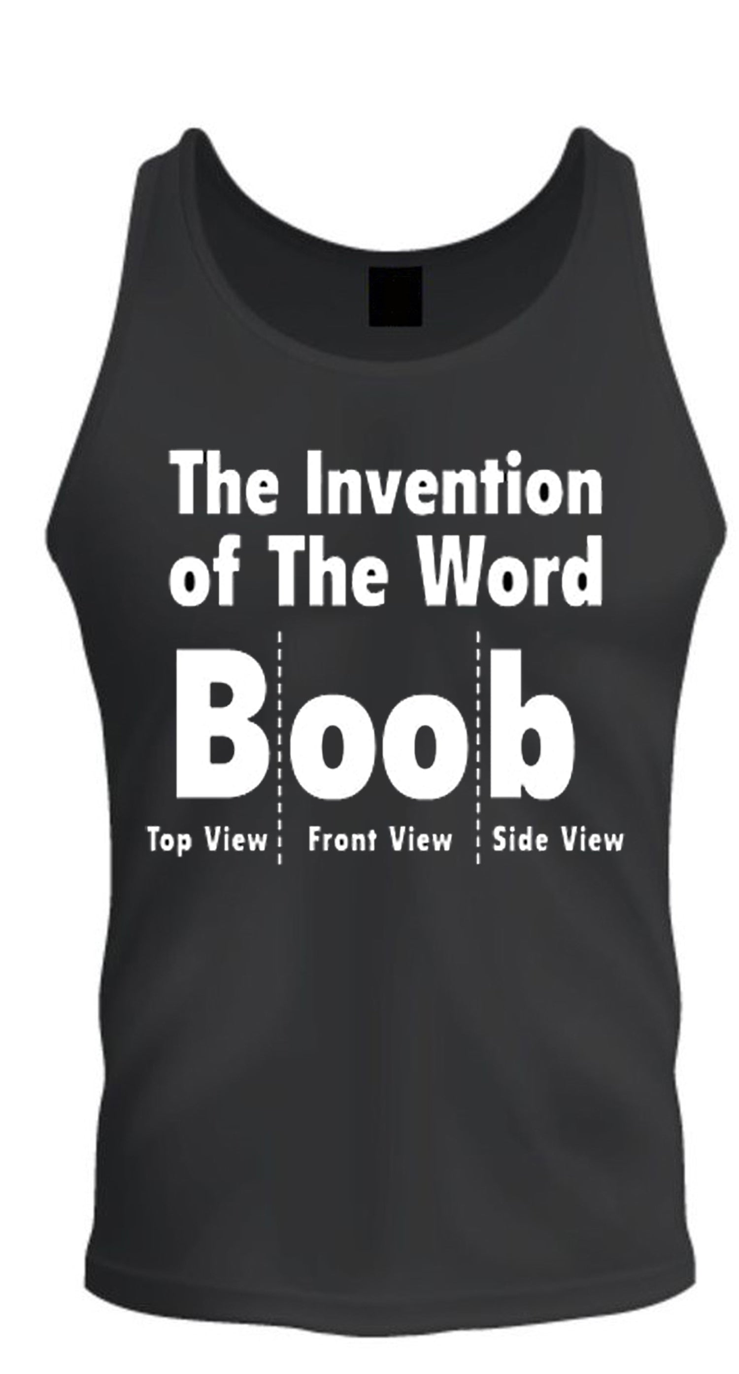 The Invention of The Word BOOB Black Tee Tank Top S-2XL – Planet T-Shirts