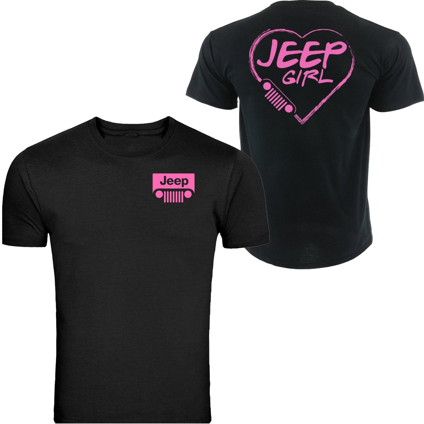 Pink jeep girl heart T-shirt 4x4 /// Off Road S to 5XL Tee