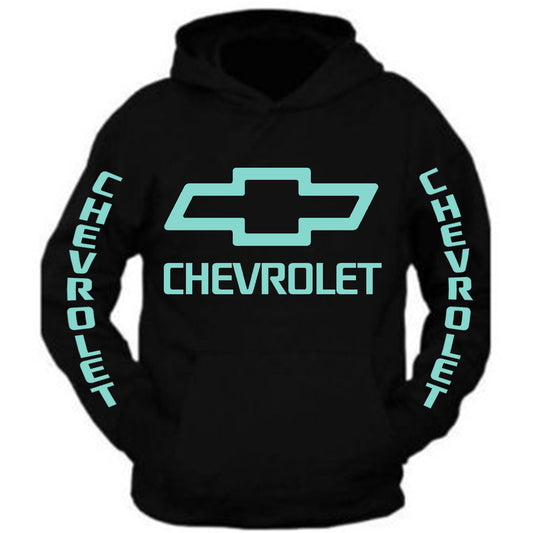 Chevy Hoodie Chevrolet Hooded Sweatshirt Front only the Back is plain S - 5XL