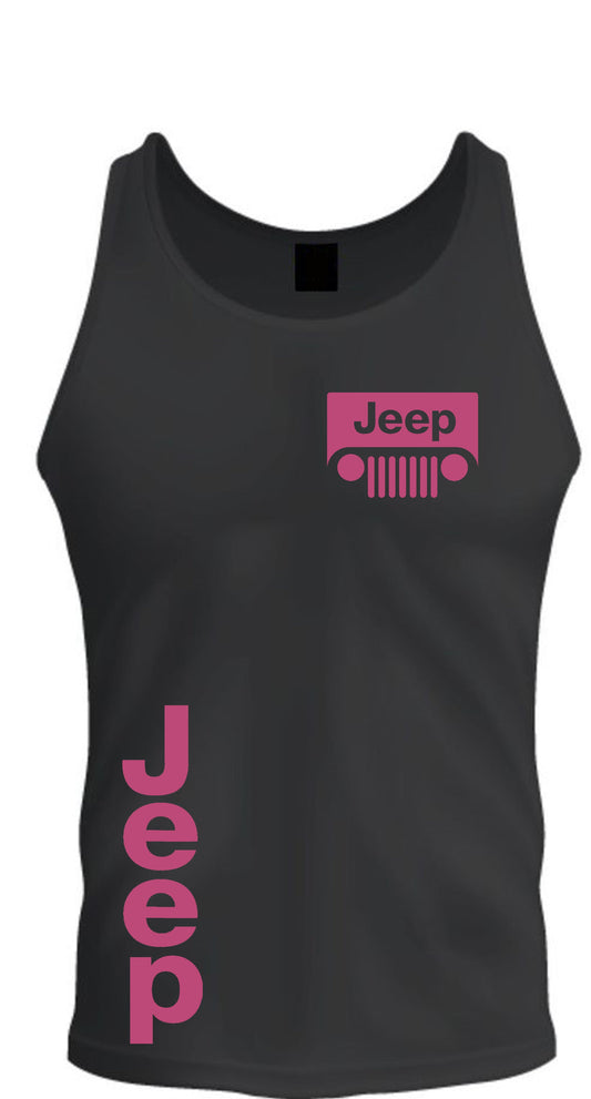 Pink Jeep Tee Tank Top