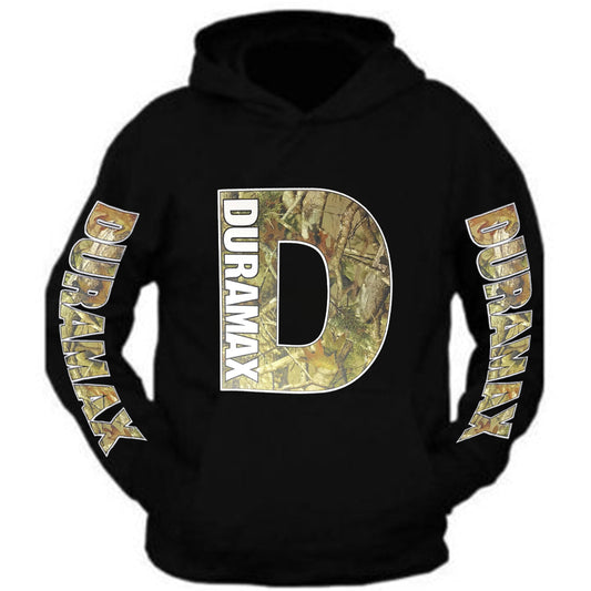 Duramax Camo Big Design Color Black Hoodie Hooded Sweatshirt S-5XL