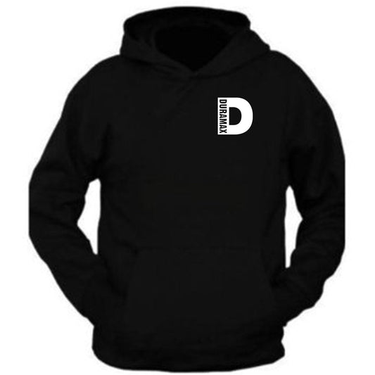 White Duramax Design Color Black Hoodie Hooded Sweatshirt
