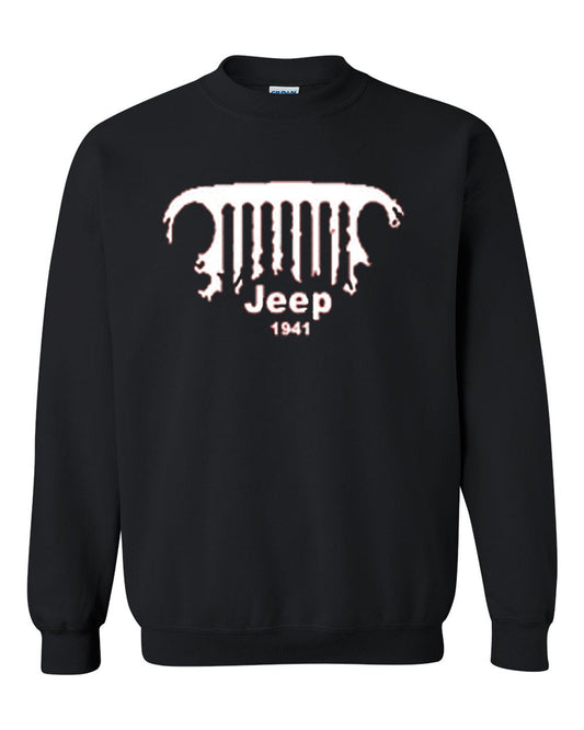 Jeep Sweatshirt/// White Jeep Only In a Jeep 1941 // 2XL /// 4x4 ///Off Road Unisex Crewneck Sweatshirt Tee