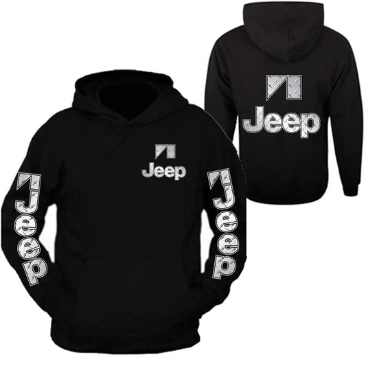 Jeep Silver tee Silver Metal tee S-2XL 4x4 Off Road Black Hoodie Hooded Sweatshirt