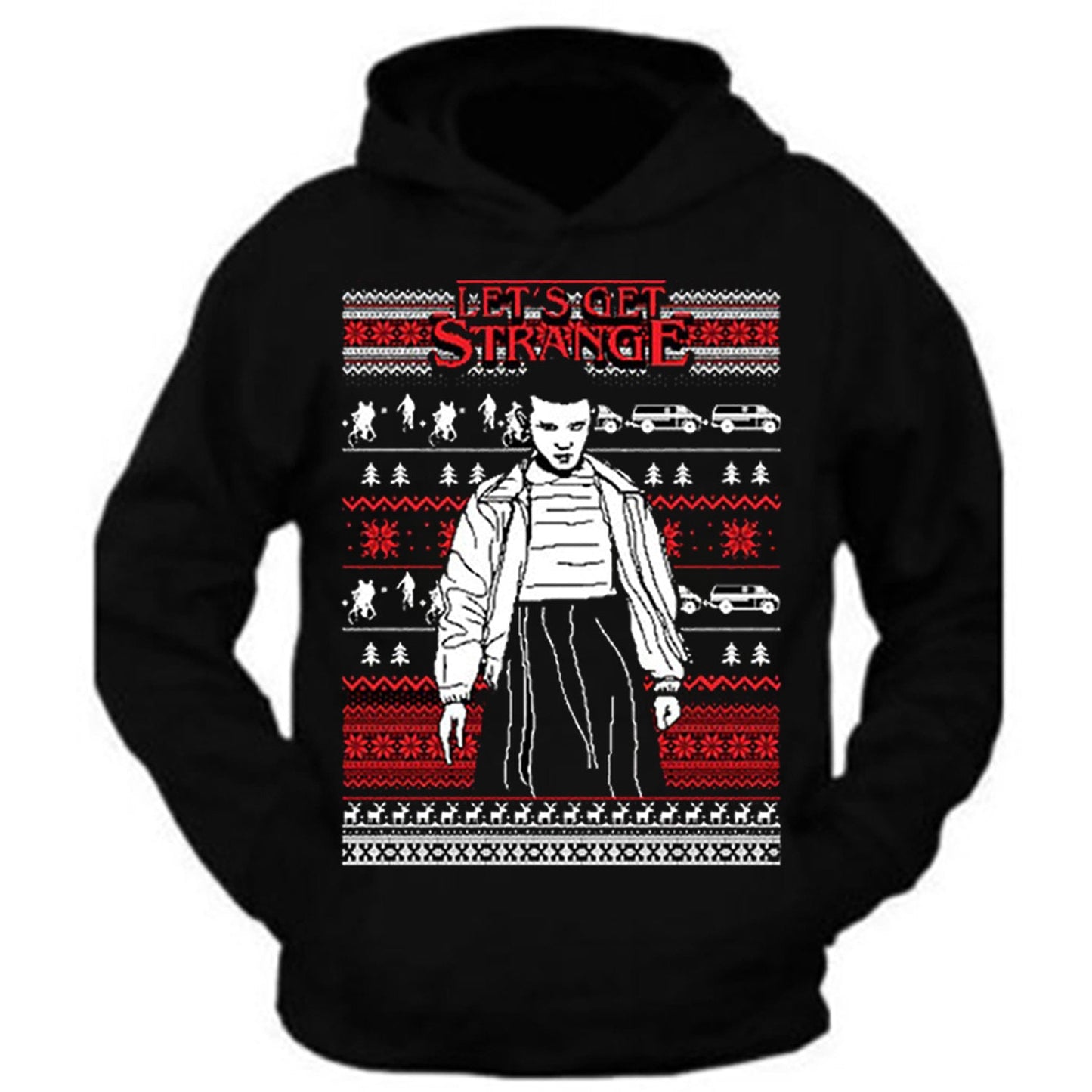 Christmas hoodie Let's Get Strange Santa Ugly Christmas Sweater