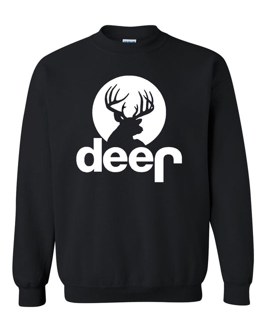 White Jeep Sweatshirt Jeep Deer Hunting Buck Shirt Unisex Crew-neck Sweatshirt Tee