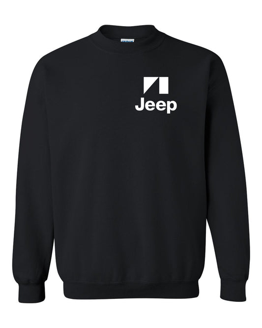 Jeep White tee /// Black Crew neck // S-2XL /// 4x4 /// Off Road Black  Unisex Black Crewneck Sweatshirt Tee