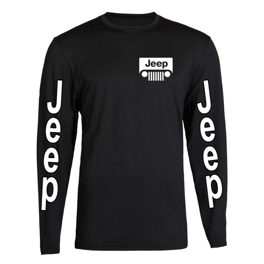 White Jeep S - 2XL 4x4 Off Road Long Sleeve Tee