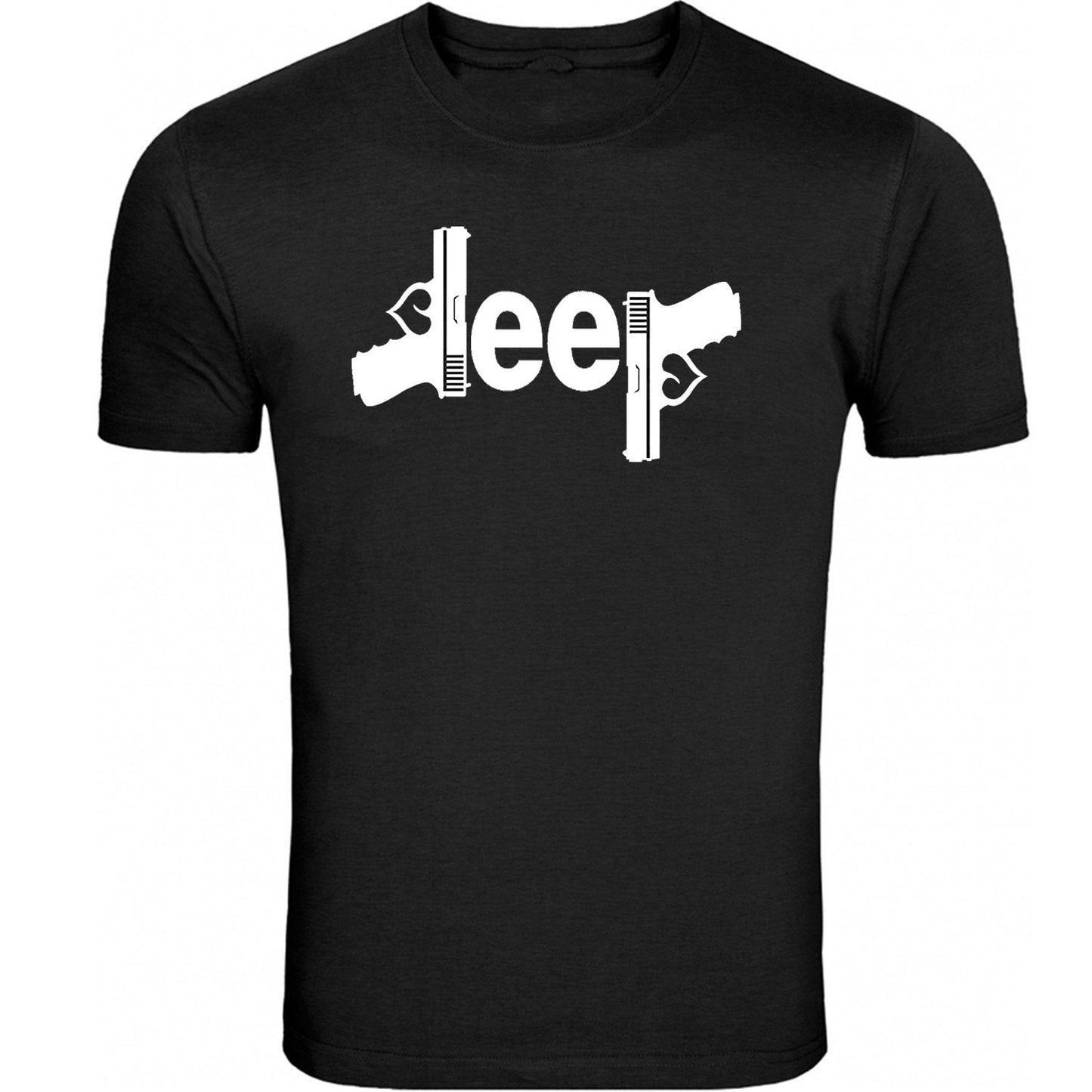 White Jeep Gun T-shirt 4x4 /// Off Road S to 5XL Tee