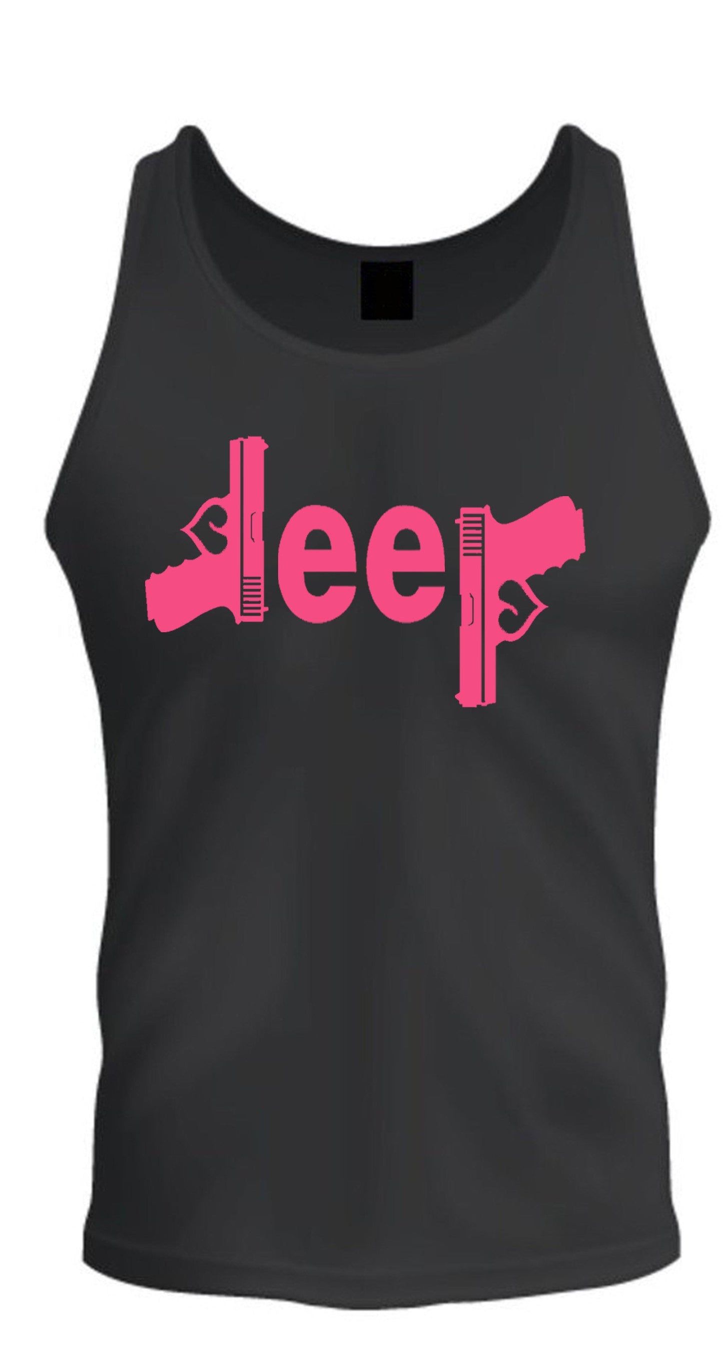 Pink Jeep Gun T-shirt Tee 4x4 /// Off Road S to 5XL Tank Top