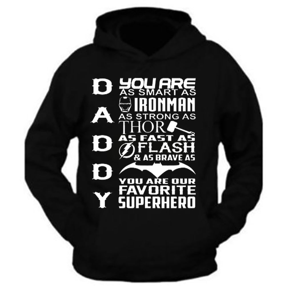 Daddy Superhero T-Shirt Father's Day Gift for Dad Hoodies Sweatshirt Long Sleeve Tank Top S to 5XL