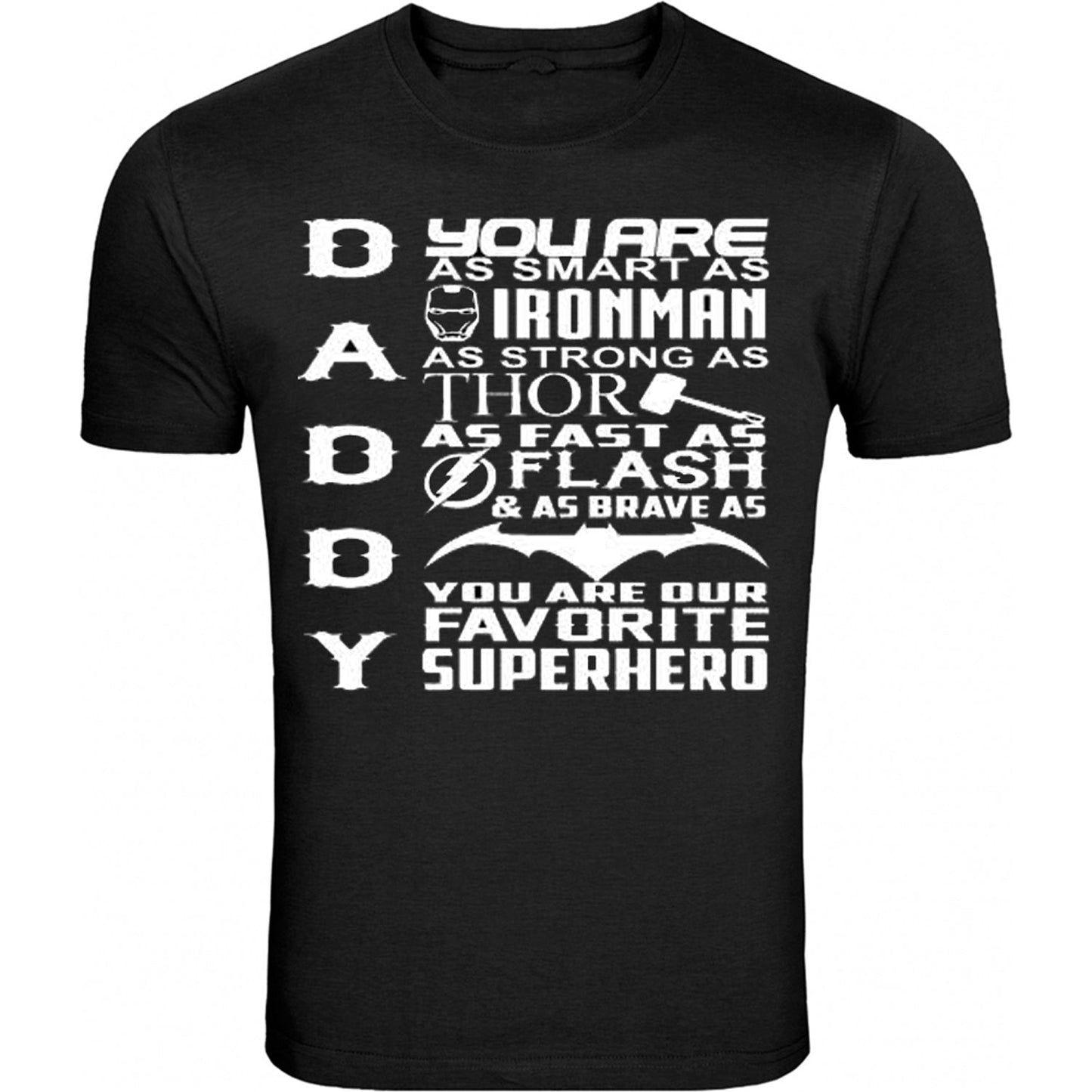 Father's Day Gift for Dad Superhero  S - 5XL T-Shirt Tee