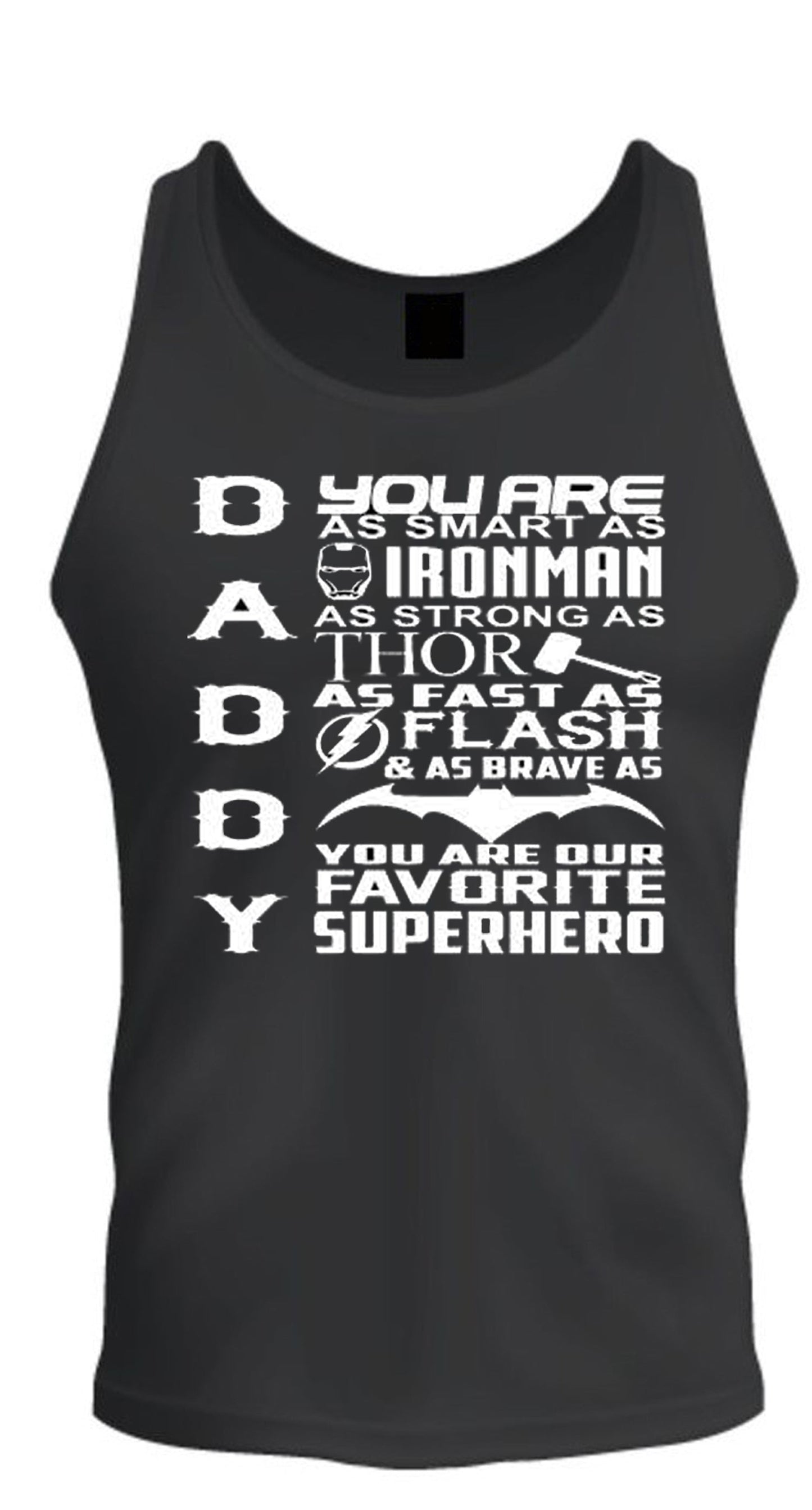 Daddy Superhero T-Shirt Father's Day Gift for Dad Unisex Tee Tank Top S-2XL