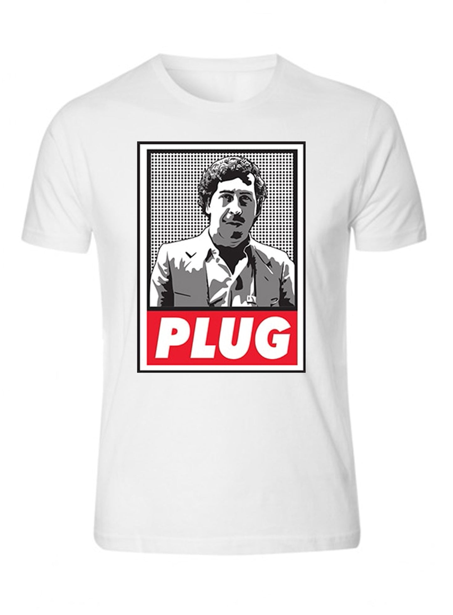 Pablo Escobar Mens Tee Plug Plomo Columbian Drug Lord Medellin Tee