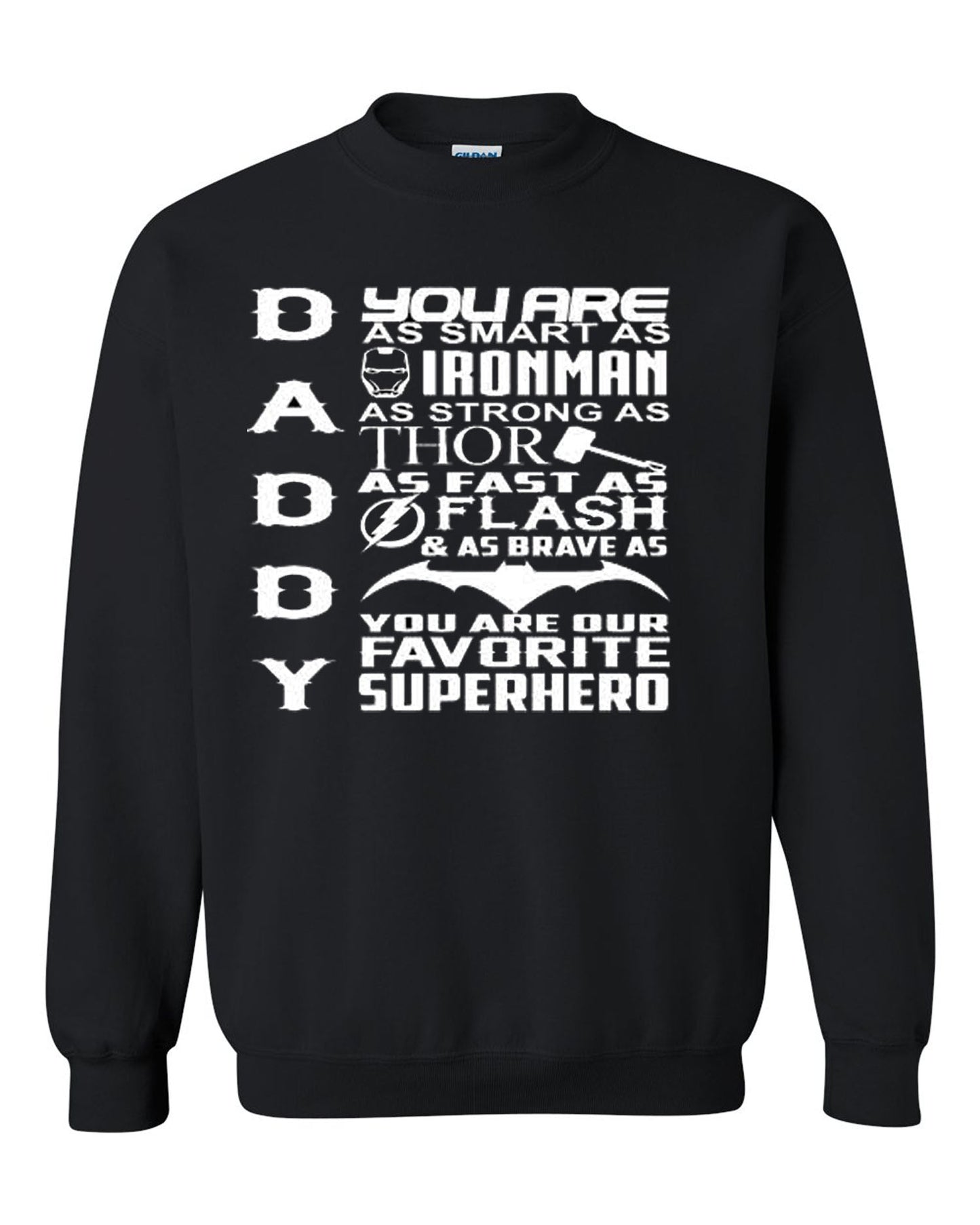 Daddy Superhero T-Shirt Father's Day Gift for Dad Hoodies Sweatshirt Long Sleeve Tank Top S to 5XL