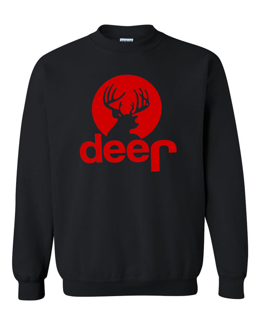 Red Jeep Sweatshirt Jeep Deer Hunting Buck Shirt Unisex Crew-neck Sweatshirt Tee