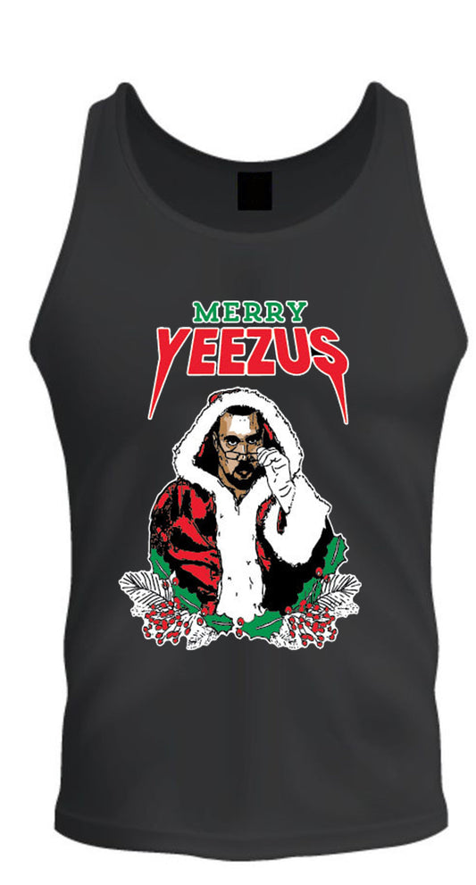 Christmas Tee Merry Yeezus Christmas Tee S -2XL Black Tank Top