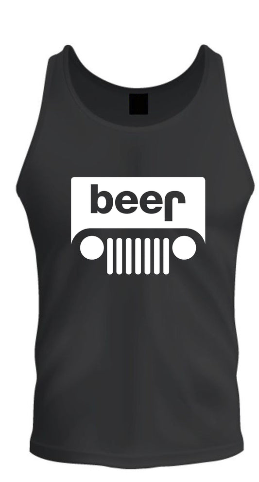 Jeep Beer Tee Black S -2XL Black Tank Top