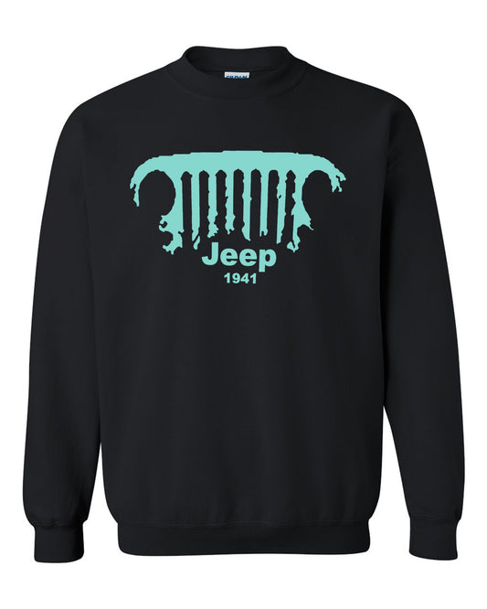 Mint Jeep Sweatshirt/// Jeep Only In a Jeep 1941 // 2XL /// 4x4 ///Off Road Unisex Crewneck Sweatshirt Tee