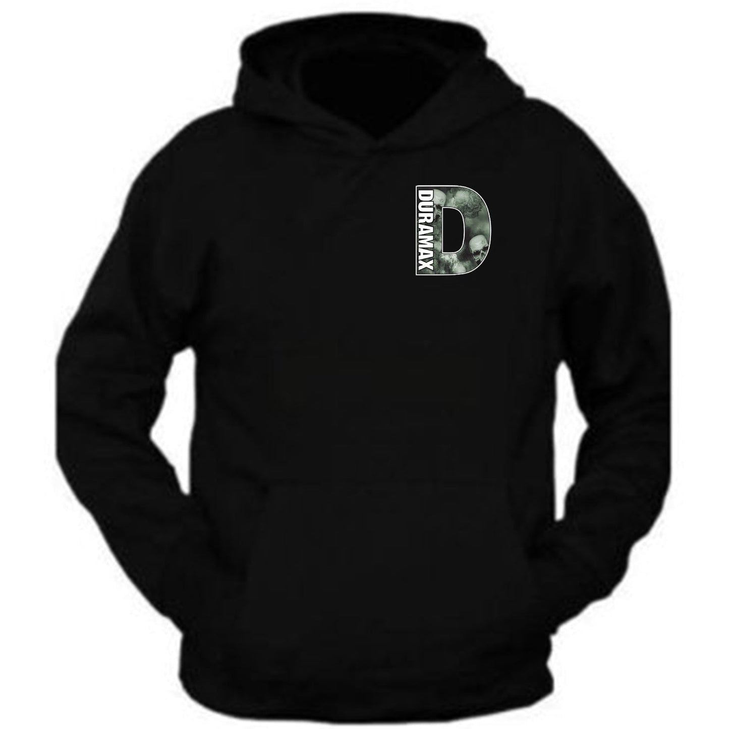 Duramax Skull Pocket Design Color Black Hoodie Hooded Sweatshirt