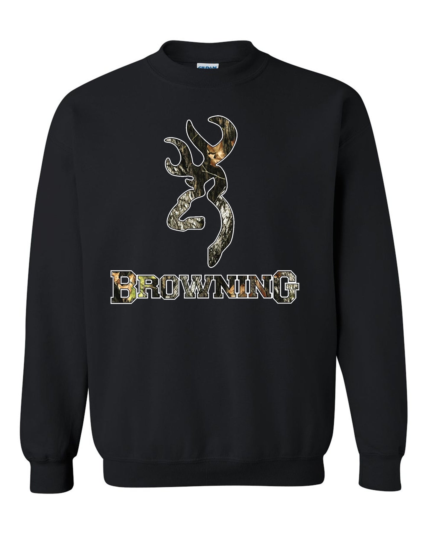 Browning Color Big Design Black Unisex Black Crewneck Sweatshirt Tee S-2XL