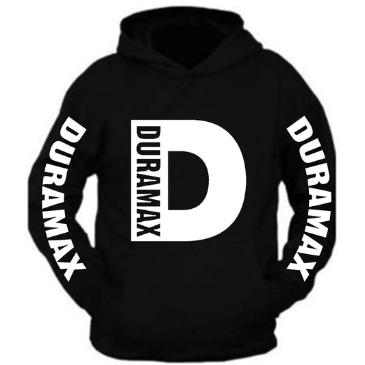 Duramax White Big Design Color Black Hoodie Hooded Sweatshirt