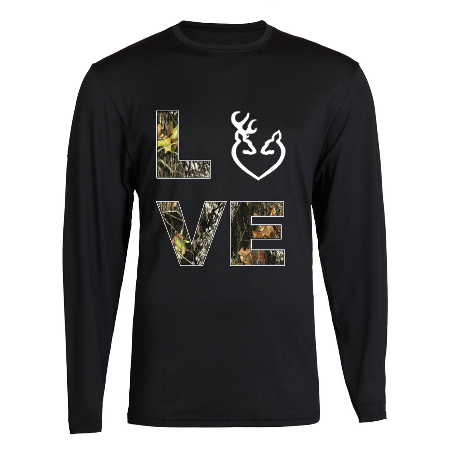 Love Browning Design Black Unisex Tee S - 2XL Black Long Sleeve tee