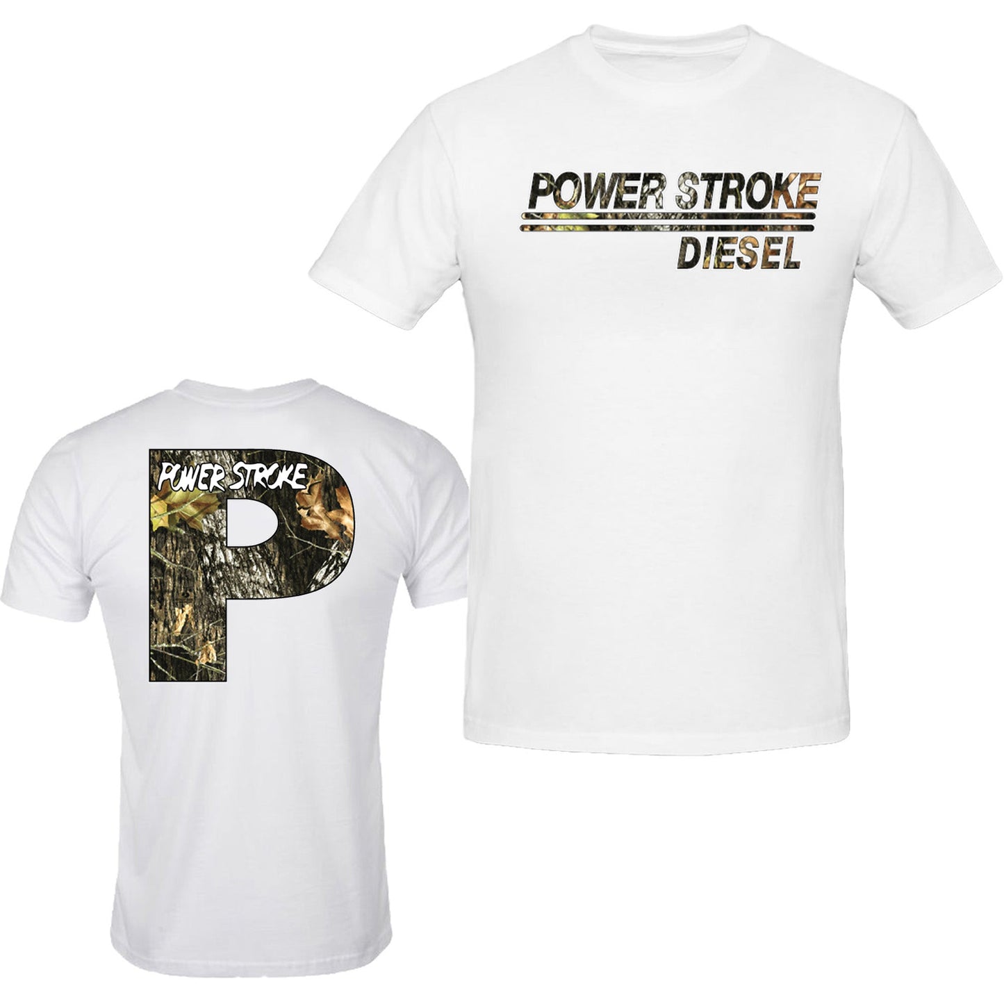 Powerstroke camo Diesel Power Front & Back Ford Power Stroke Diesel T-Shirt Tee S-5XL