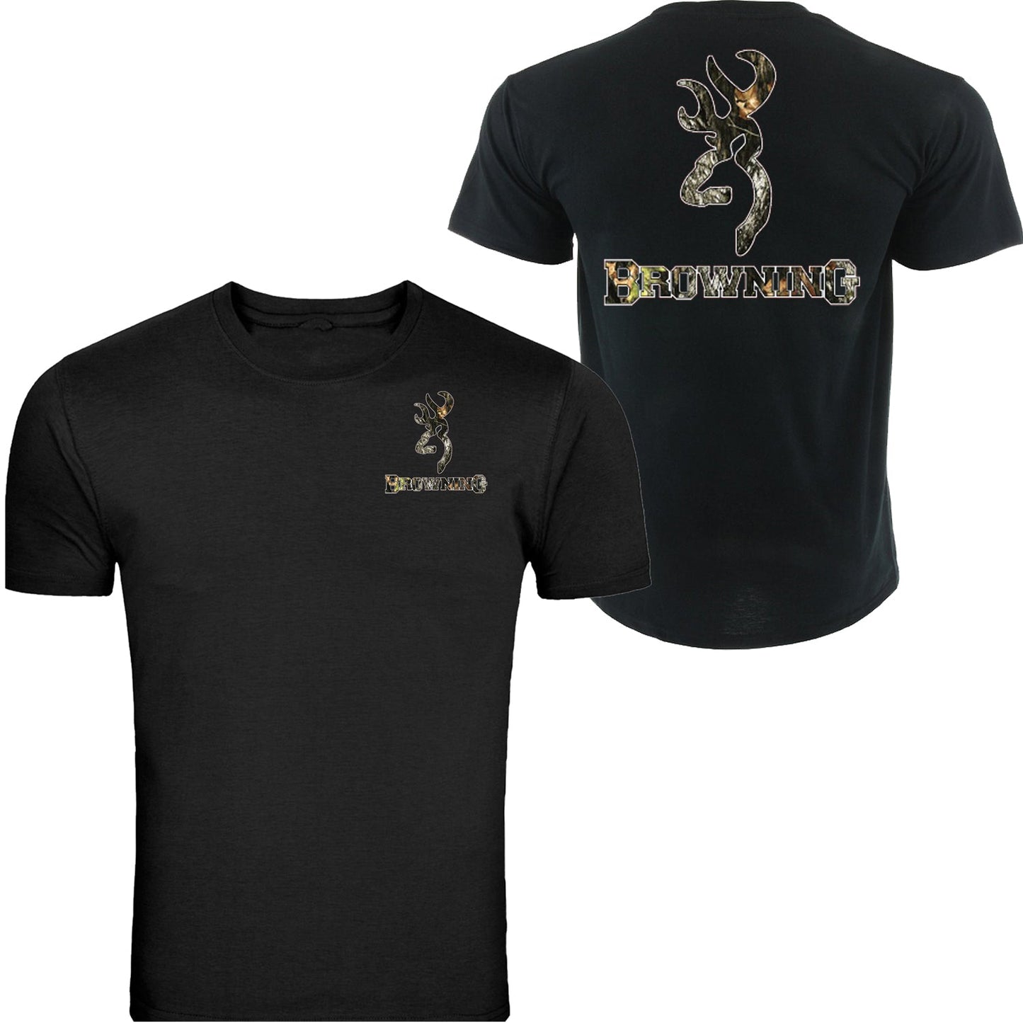 Browning Color Big Design Black Front & Back S - 5XL T-Shirt Tee