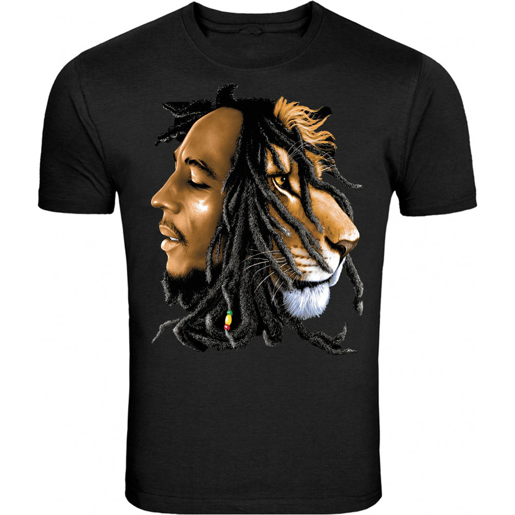 One Love Bob Marley Kingston Jamaica 1945 Rasta Leaf TEE Zion Rootswear Licensed T-Shirt Tee