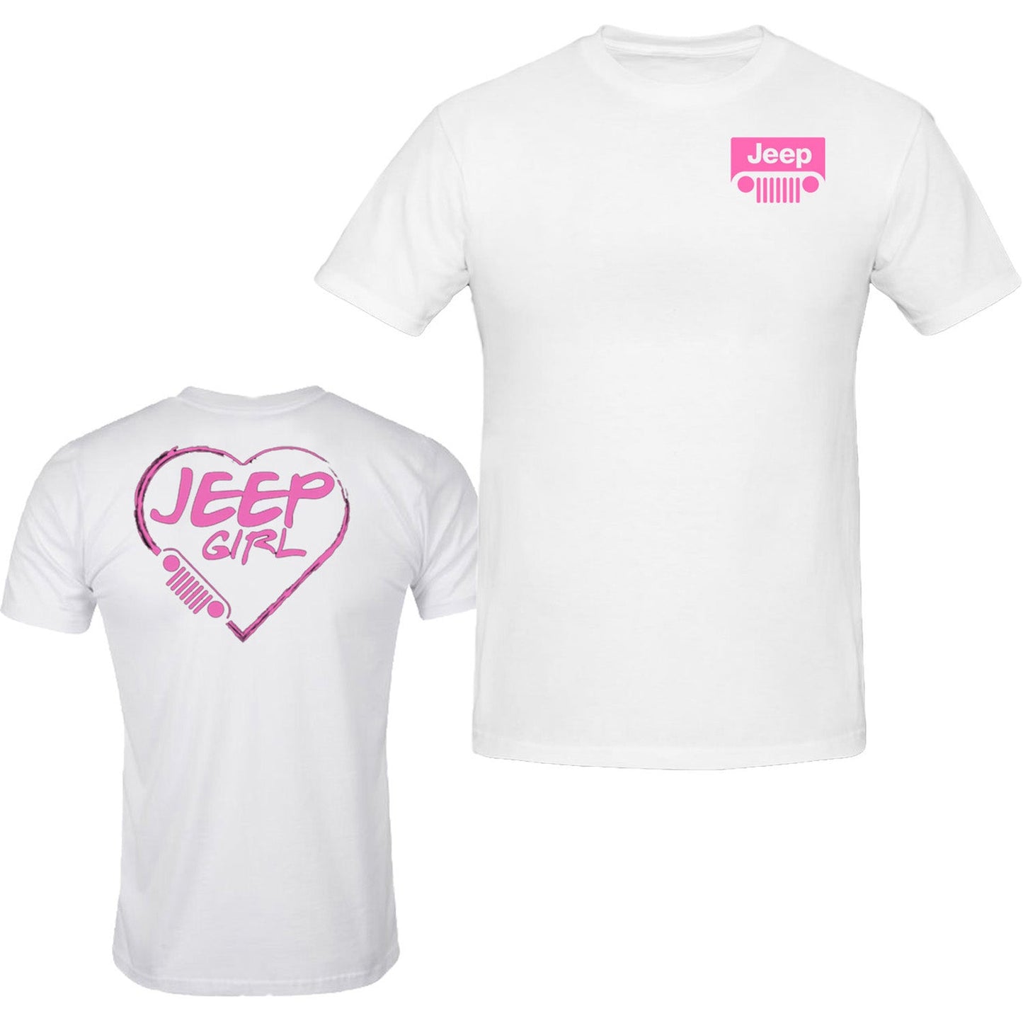 Pink jeep girl heart T-shirt  4x4 /// Off Road S to 5XL Tee