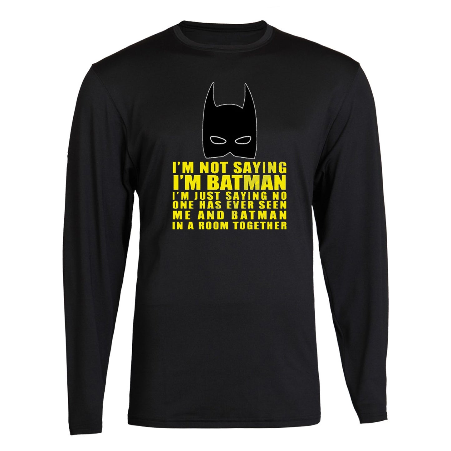 Batman Long Sleeve S - 2XL Black Long Sleeve tee