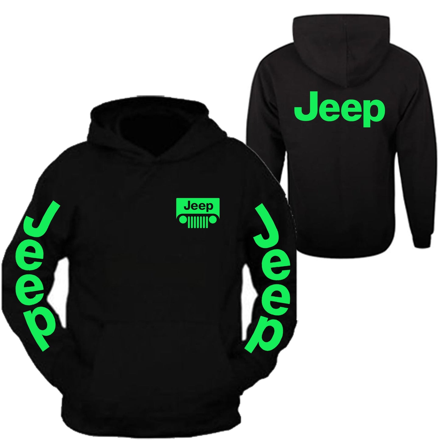 Jeep tee Black Hoodie All Colors  S-5XL 4x4 Off Road Black Hoodie Hooded Sweatshirt