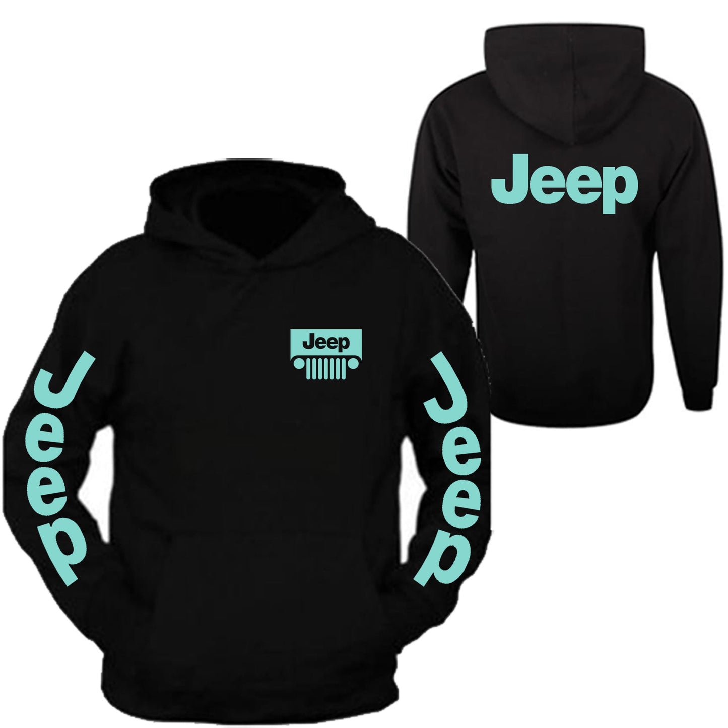 Jeep tee Black Hoodie All Colors  S-5XL 4x4 Off Road Black Hoodie Hooded Sweatshirt