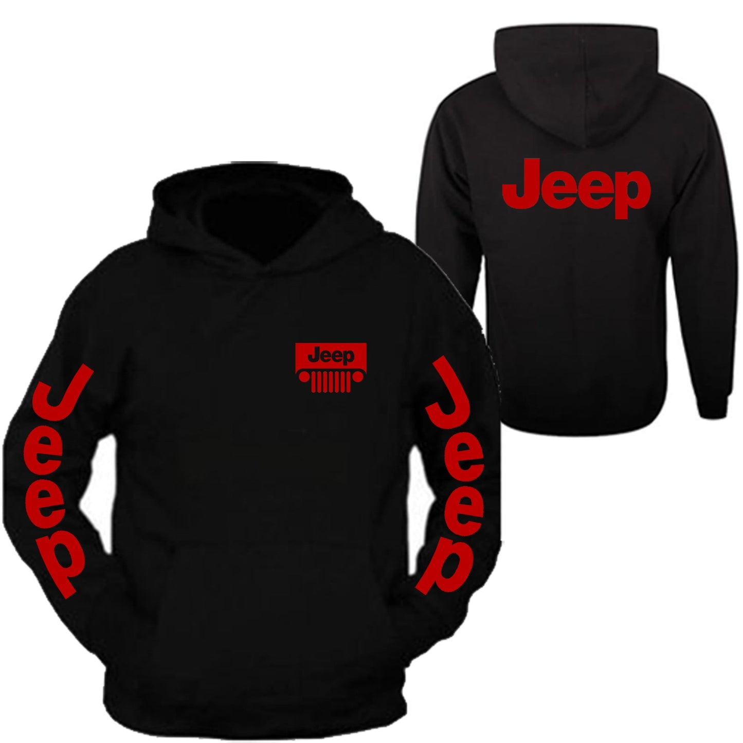 Jeep tee Black Hoodie All Colors  S-5XL 4x4 Off Road Black Hoodie Hooded Sweatshirt