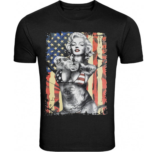 American Pride marilyn monroe S - 5XL T-Shirt Tee