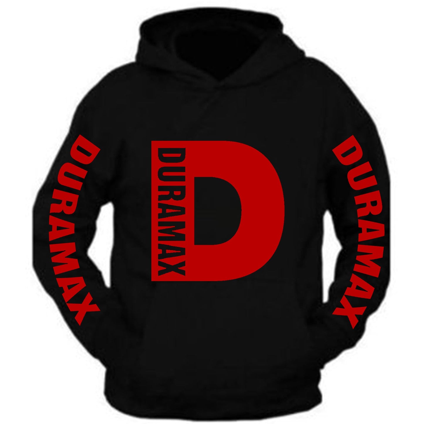 Duramax Red Big Design Color Black Hoodie Hooded Sweatshirt