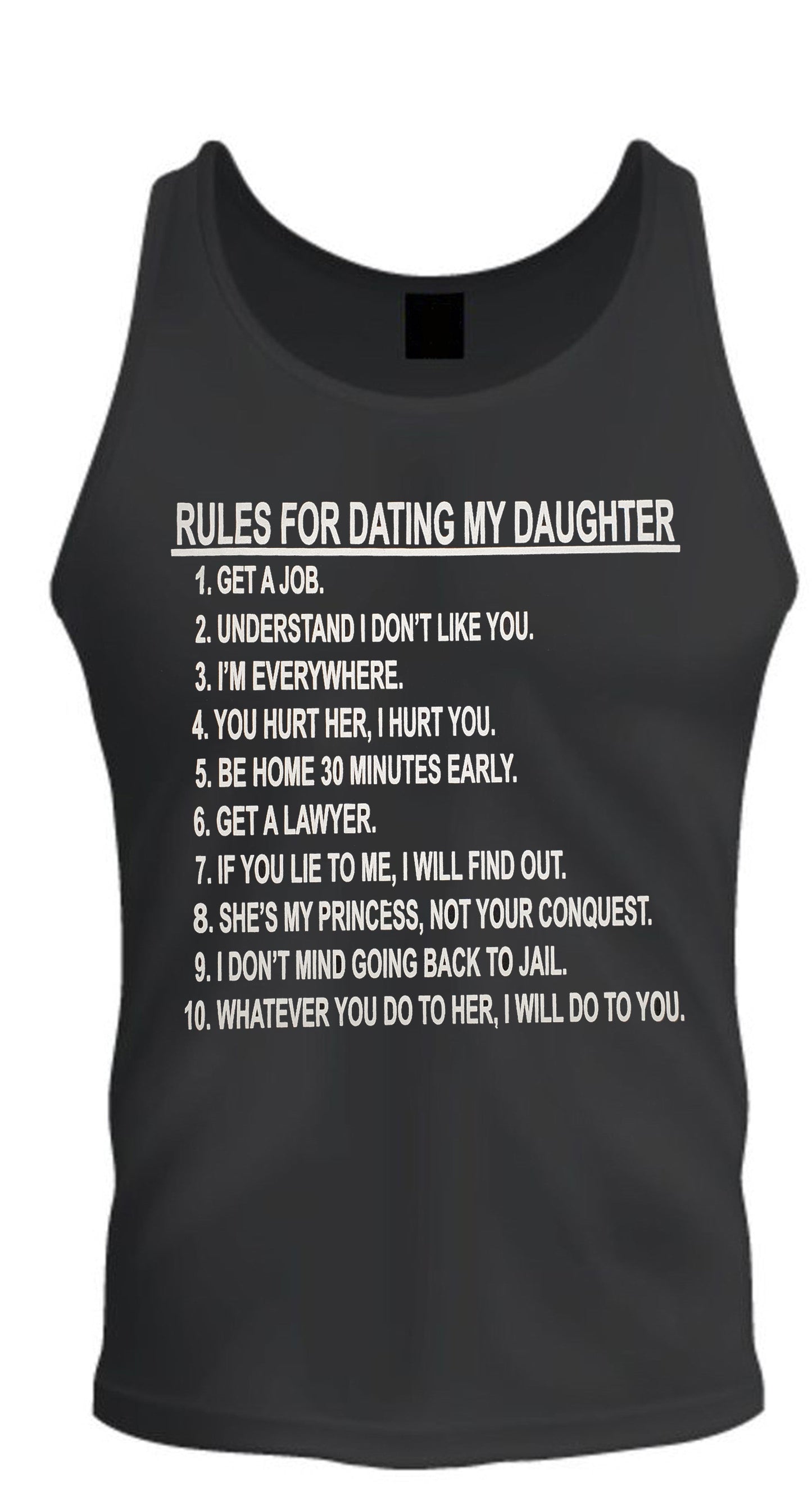 Father's Day Gift for Dad Shirt Rules for Dating My Daughter Tee Tank Top S-2XL