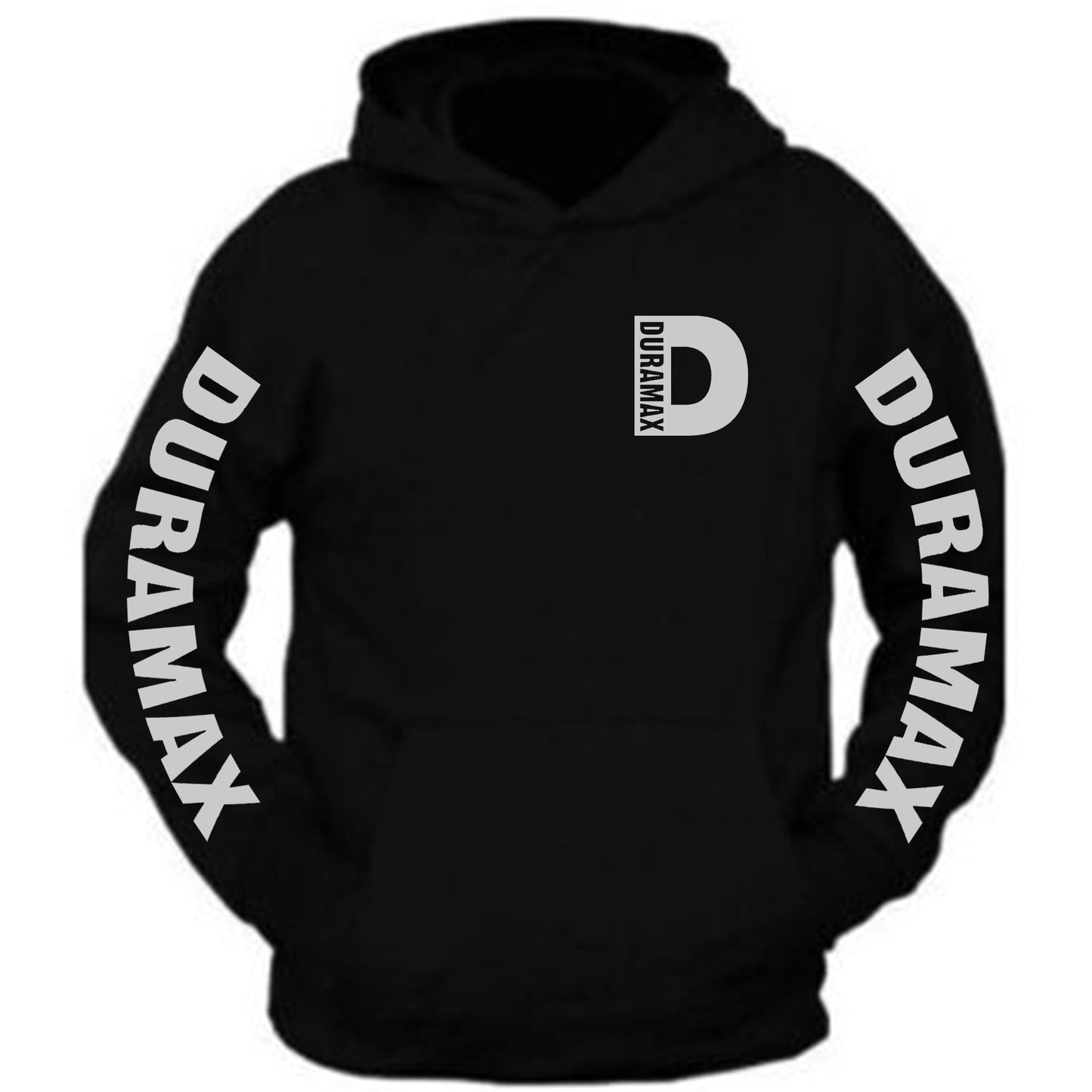 Duramax Pocket Design Color Black Hoodie Hooded Sweatshirt