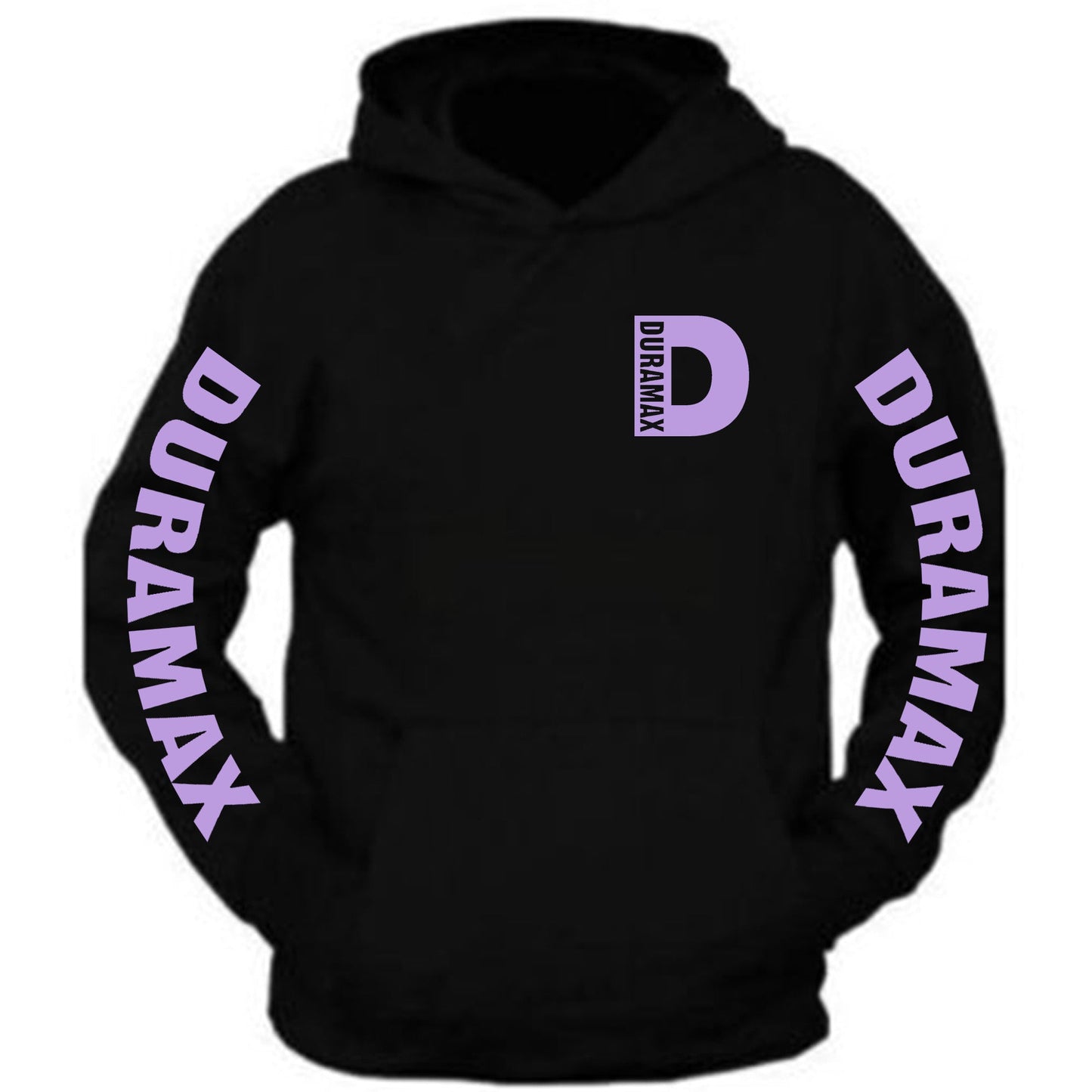 Duramax Pocket Design Color Black Hoodie Hooded Sweatshirt