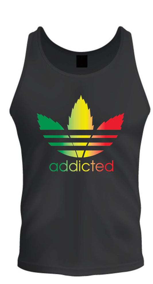 Addicted Rasta bob Color Tee S -2XL Black Tank Top