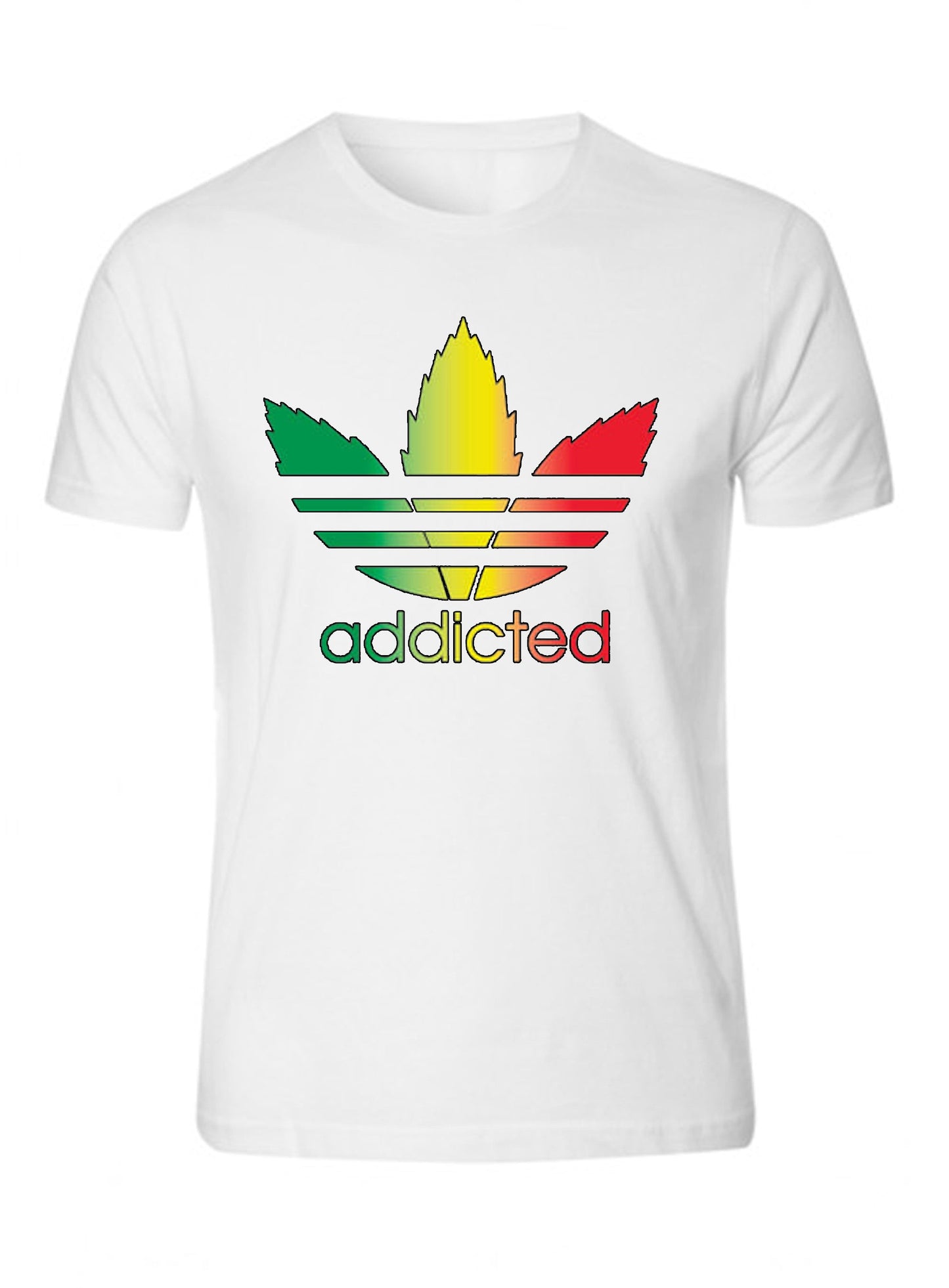 Addicted Rasta bob Color Tee S - 5XL Black T-shirt te