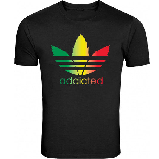 Addicted Rasta bob Color Tee S - 5XL Black T-shirt te