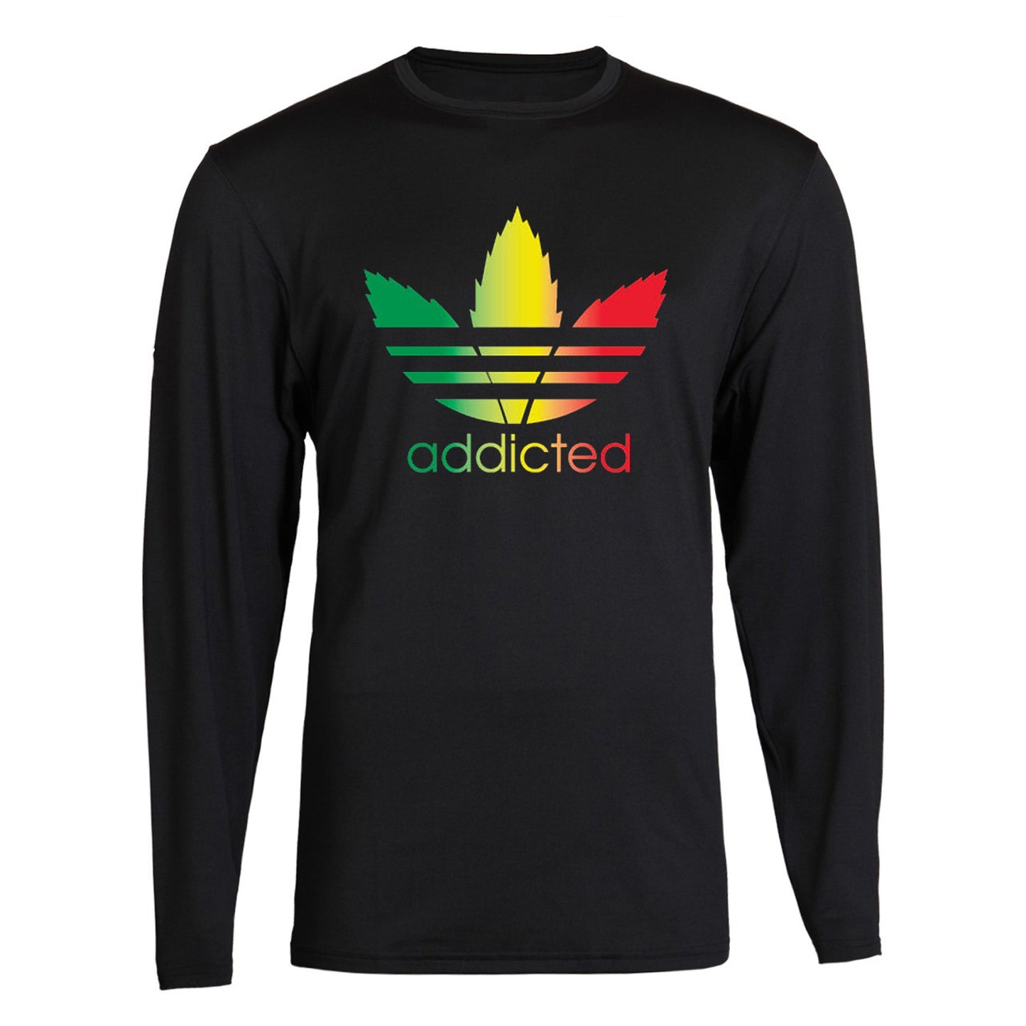 Addicted Rasta bob Color Tee S - 2XL Black Long Sleeve tee