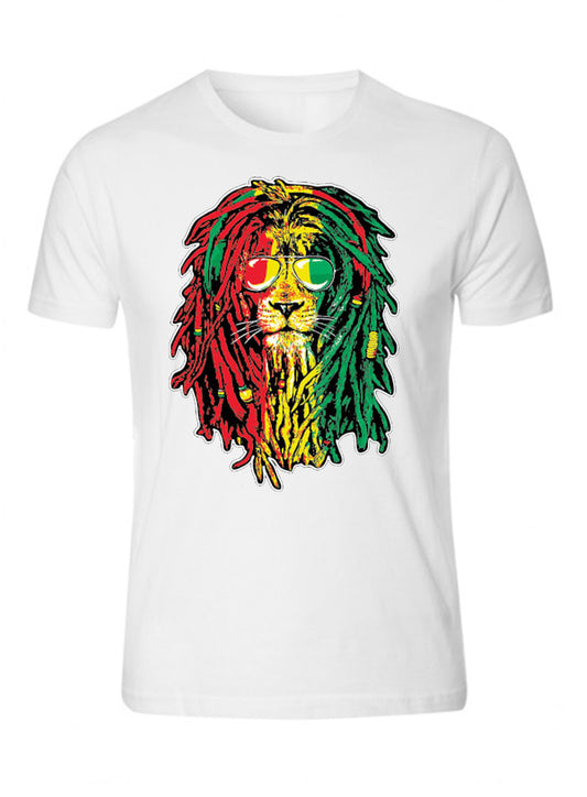 Bob Marley Lion Rasta Jamaica 1945 Rasta Leaf TEE Zion T-Shirt Tee