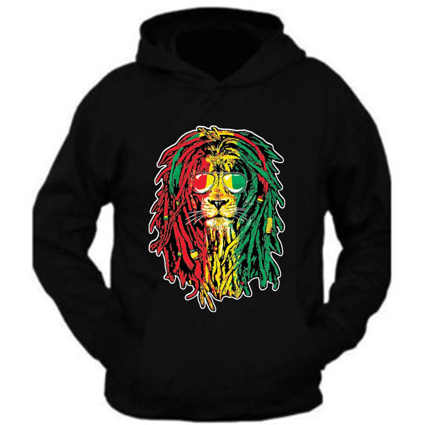 Bob Marley Lion Rasta Jamaica 1945 Rasta Leaf TEE Zion Licensed Hoodie Sweatshirt