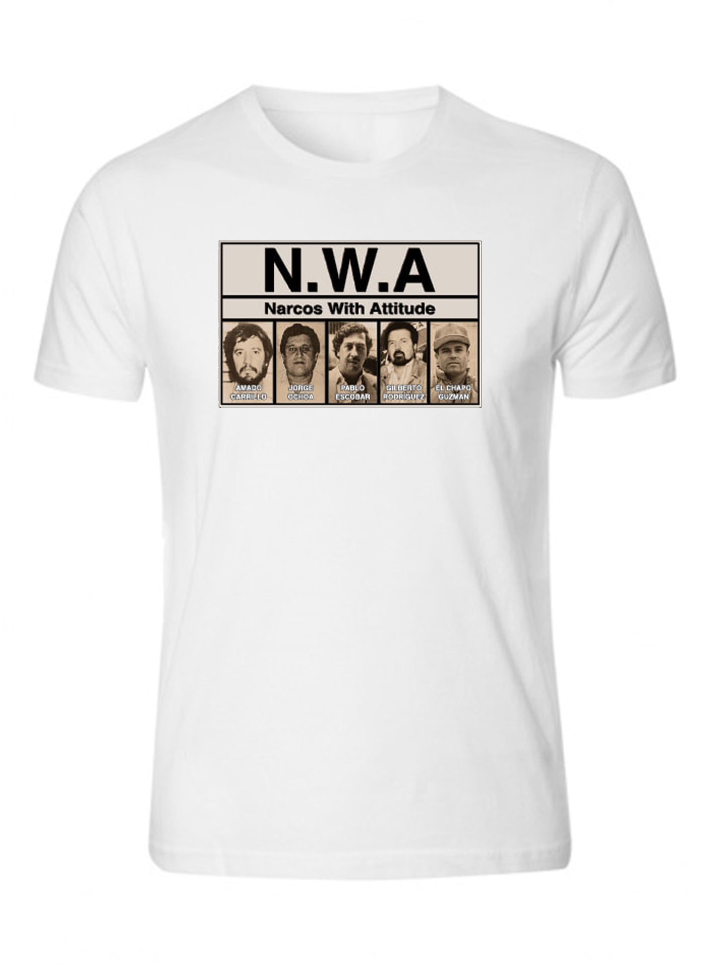 NWA Narcos Tee Pablo Escobar Mens Tee Plata o Plomo Columbian Drug Lord Medellin S - 5XL T-Shirt